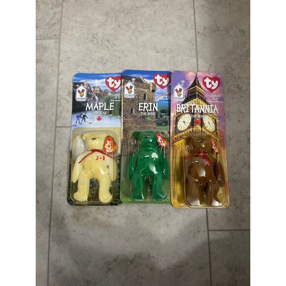Ty Other - McDonald Beanie Baby-Maple, Erin and Britannia NWT